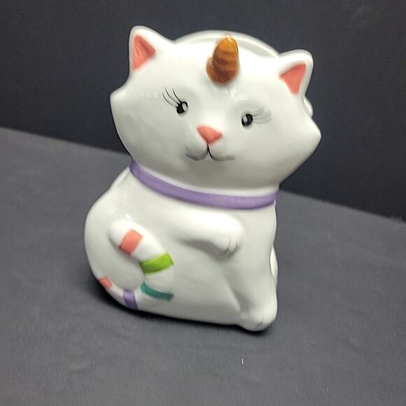 Boston Warehouse Unikitty Cat Unique Napkin Holder Unicorn Cute Ceramic White - Picture 1 of 6